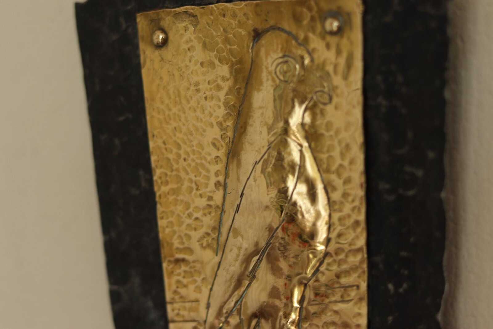 Pair Of Mid Century Swedish Brass and Wrought Iron Sconces with Bird Motifs
