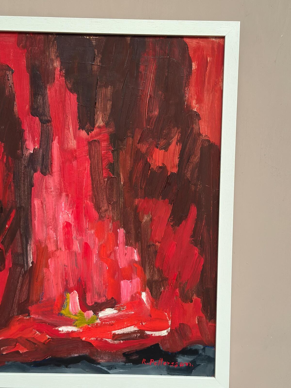 “Abstract Composition in Red” by Rune Pettersson