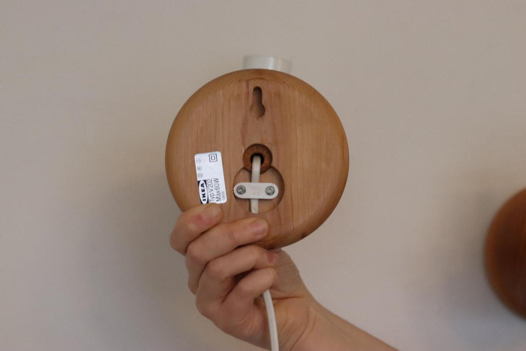Pair of Vintage Wall Lamps by Ikea – Pine Wood Lamps