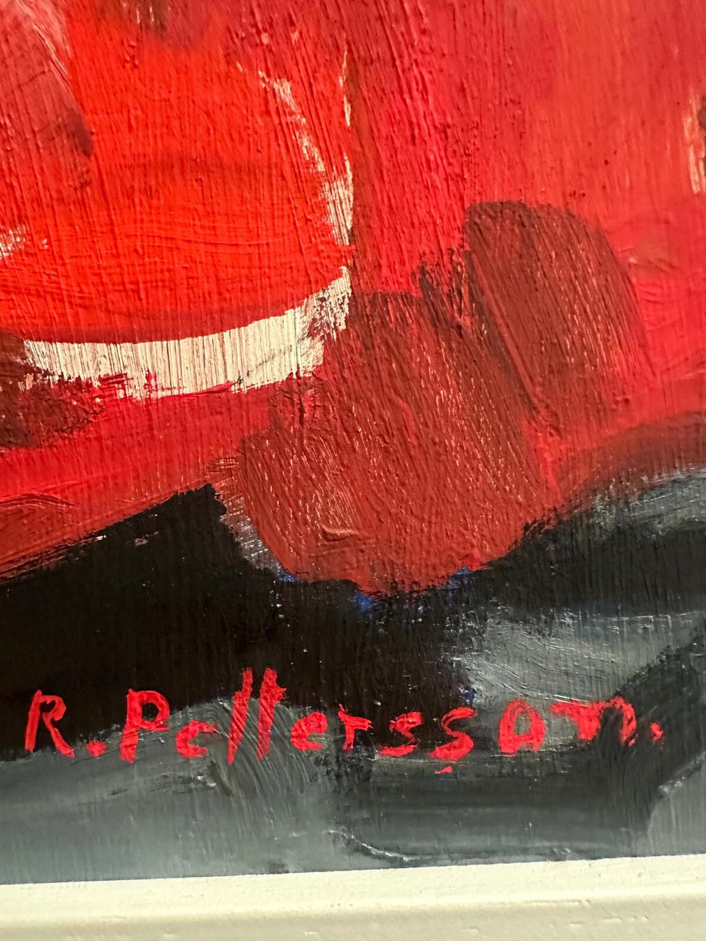 “Abstract Composition in Red” by Rune Pettersson