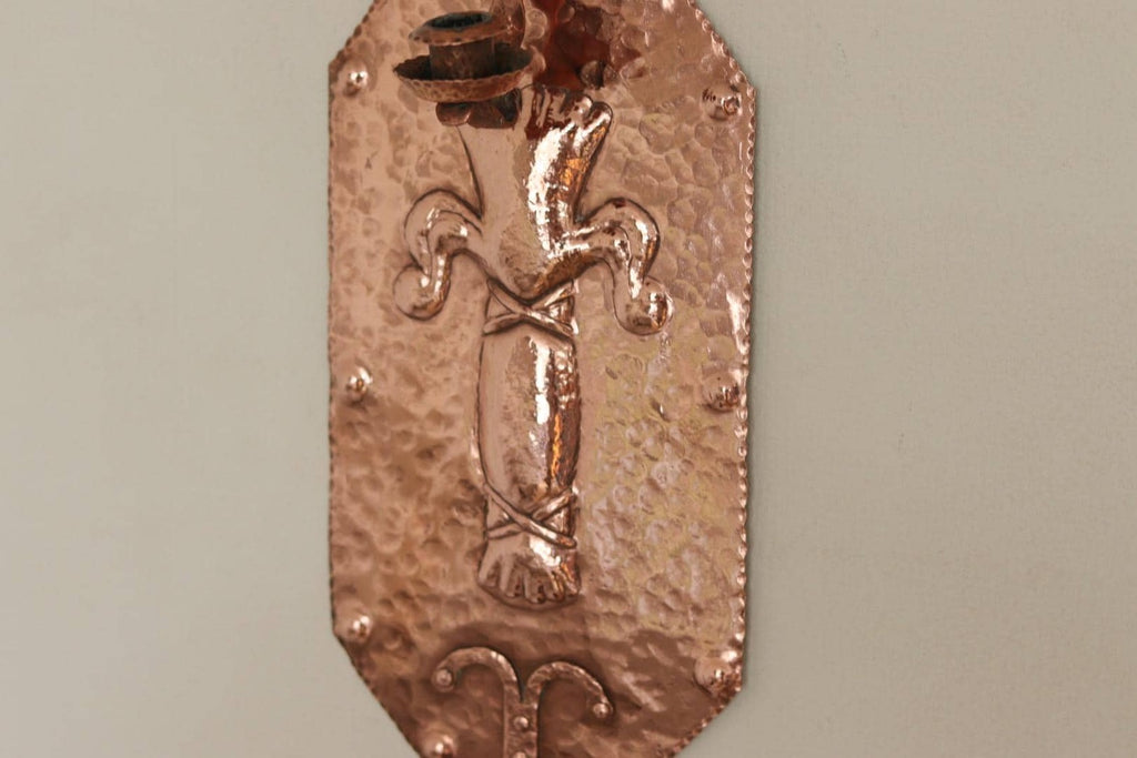 Pair of  Swedish Copper Wall Sconces