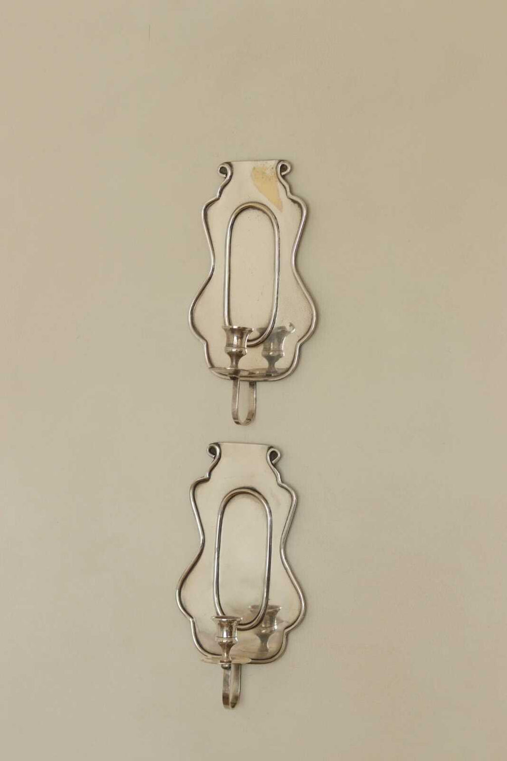 Pair Of Mid Century Swedish Pewter Sconces