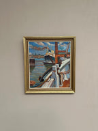 “Steamship in Harbor” By NL