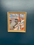 “Steamship in Harbor” By NL