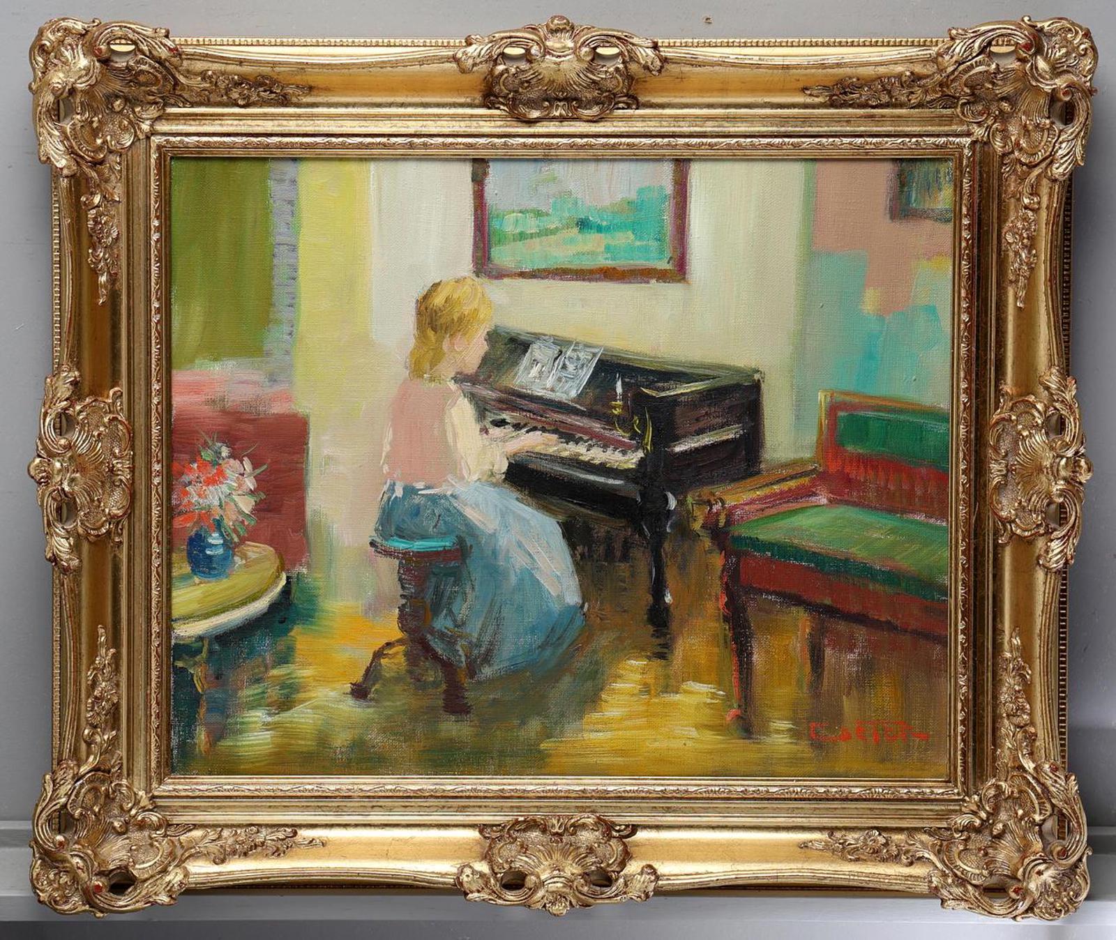 "Woman at Piano” by Nicolai Coster