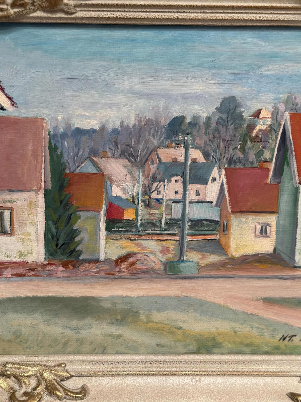 “Village Street with Houses” By N.T