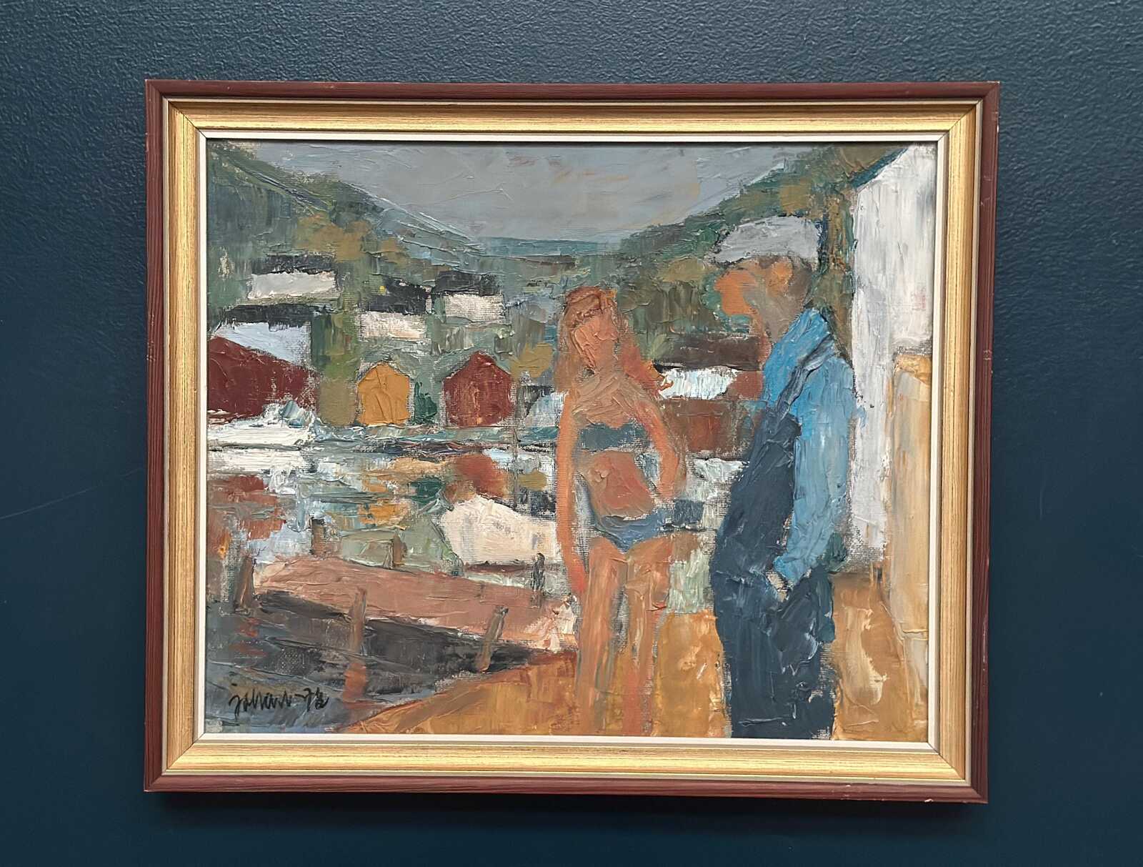 “Badgast och Fiskargubbe” by Fritz Henry Johansson
