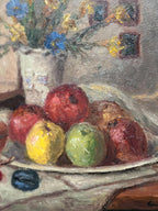 “Still Life with Vase and Fruits” by Christian Rhode