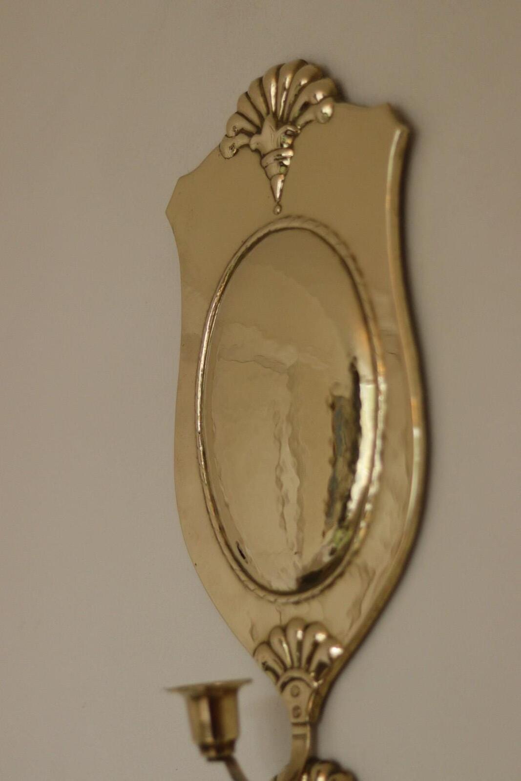 Pair Of Mid Century Swedish Brass Sconces