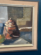 Original Swedish Oil on Panel – “Still Life” Attributed to Åke Wilhelm Andersson –1962 – Vintage & Framed – 63 × 54 cm (24.8" × 21.3")