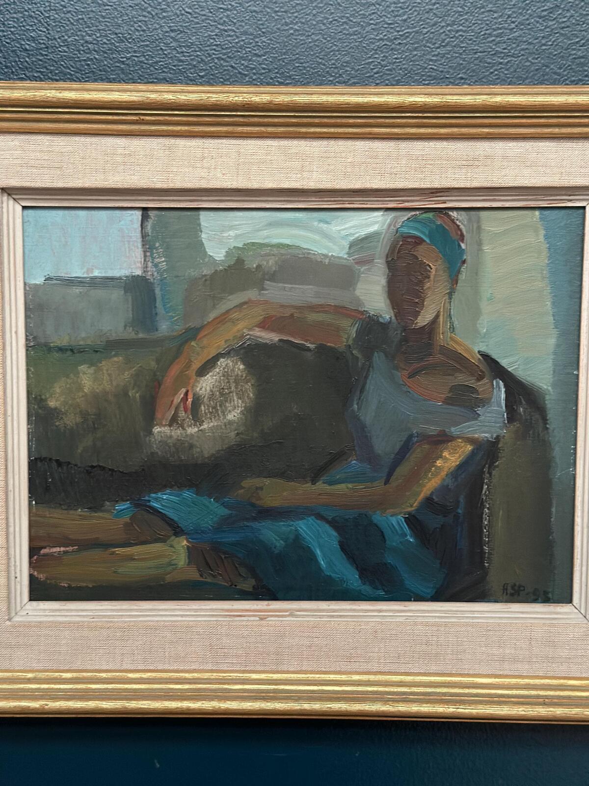 “Sitting Woman” by Gösta Asp –  Dated 1955
