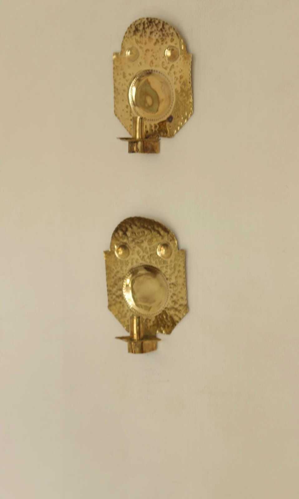 Pair Of Mid Century Swedish Brass Sconces