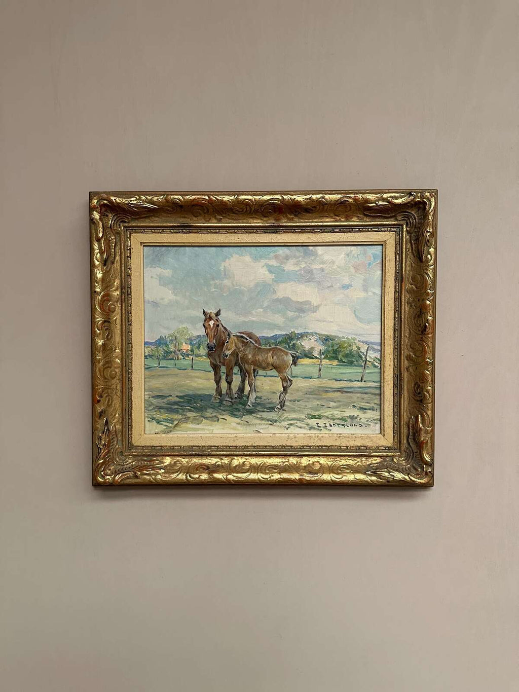 “Horses in a Pasture” by Einar Söderlund