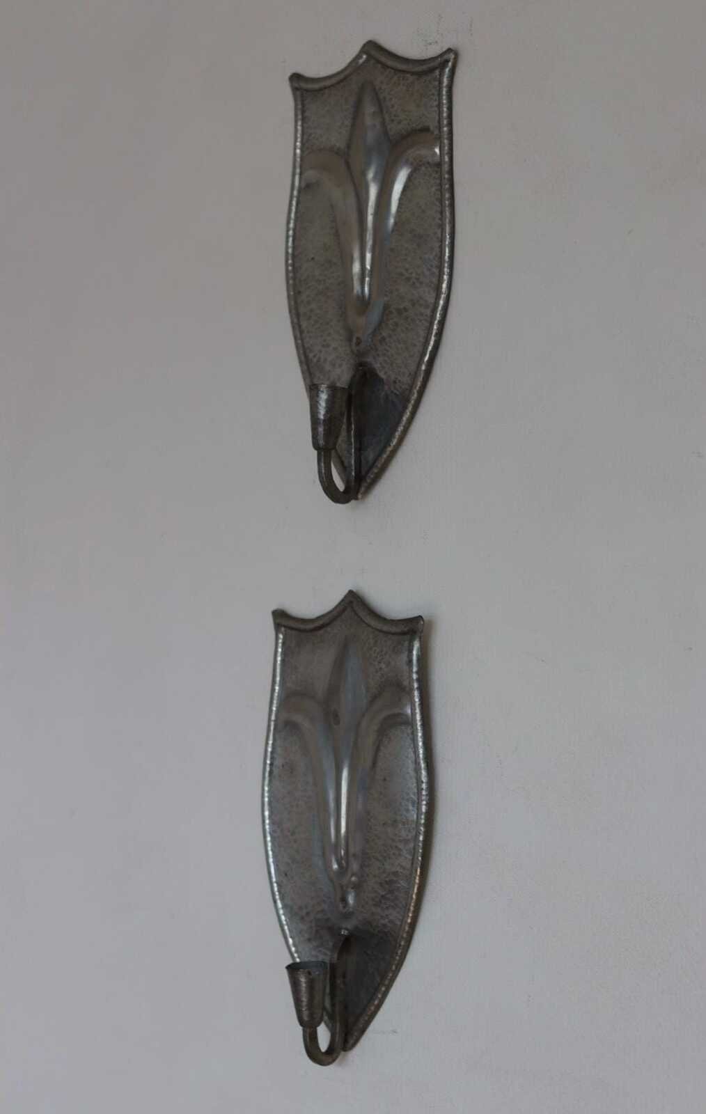 Pair Of Swedish Pewter Sconces