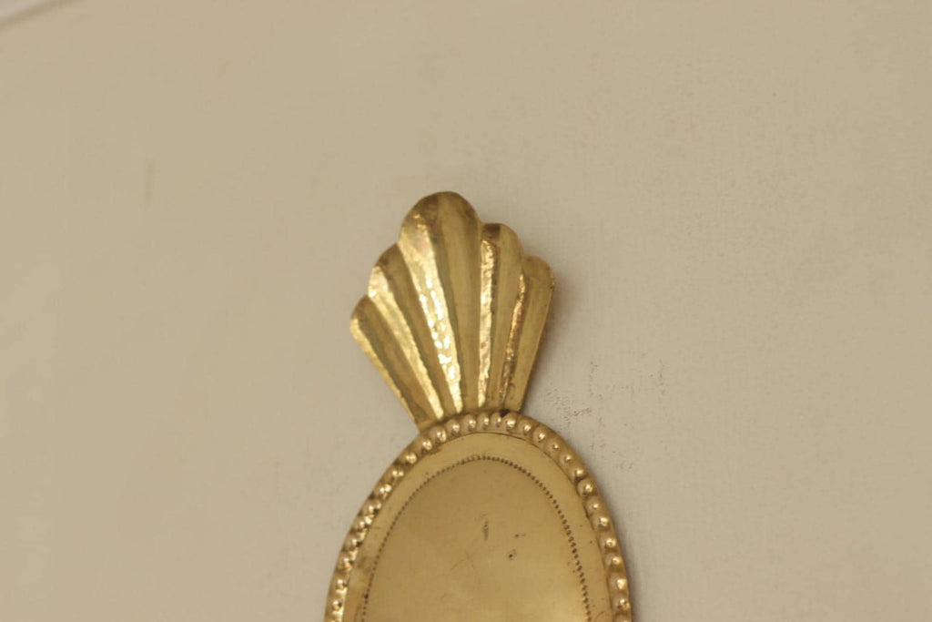 Pair Of Mid Century Swedish Brass Sconces Dated 1944