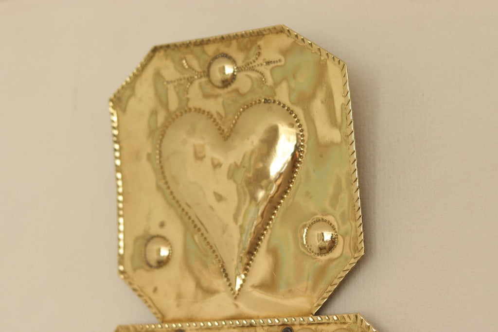 Large Baroque Style  Mid-Century Double Arms Brass Swedish Sconces
