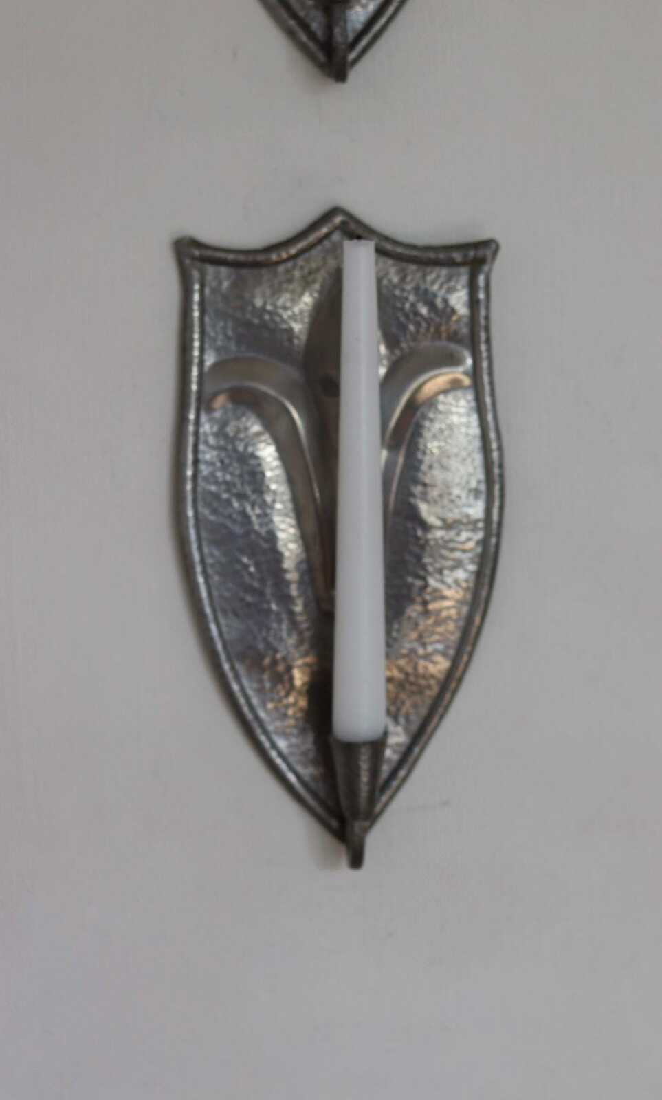 Pair Of Swedish Pewter Sconces
