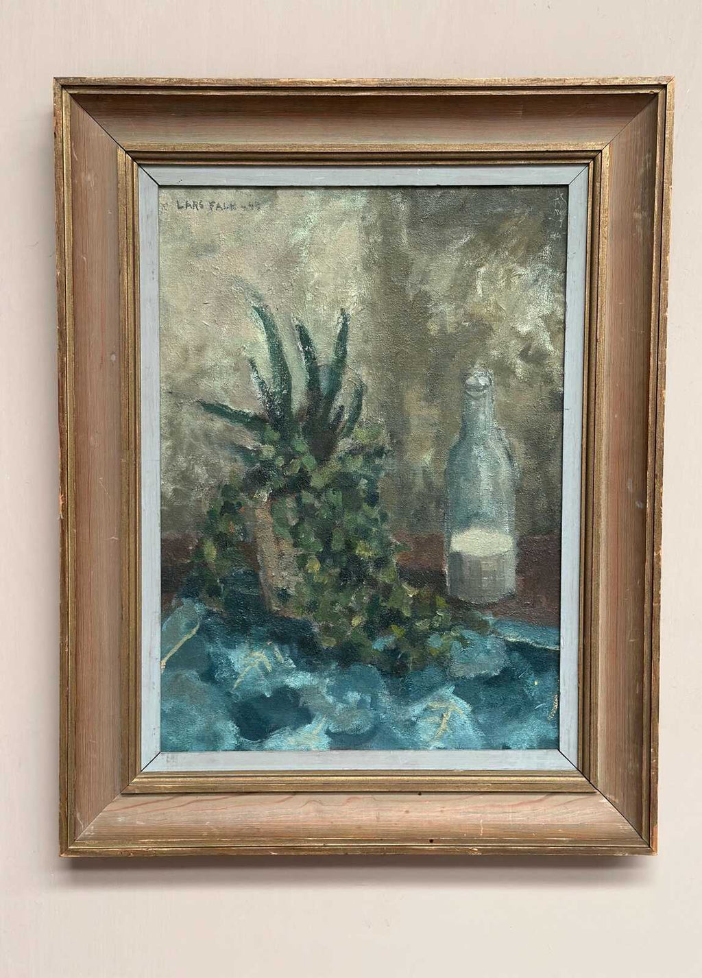 “Still Life with Glass Bottle” by Lars Falk
