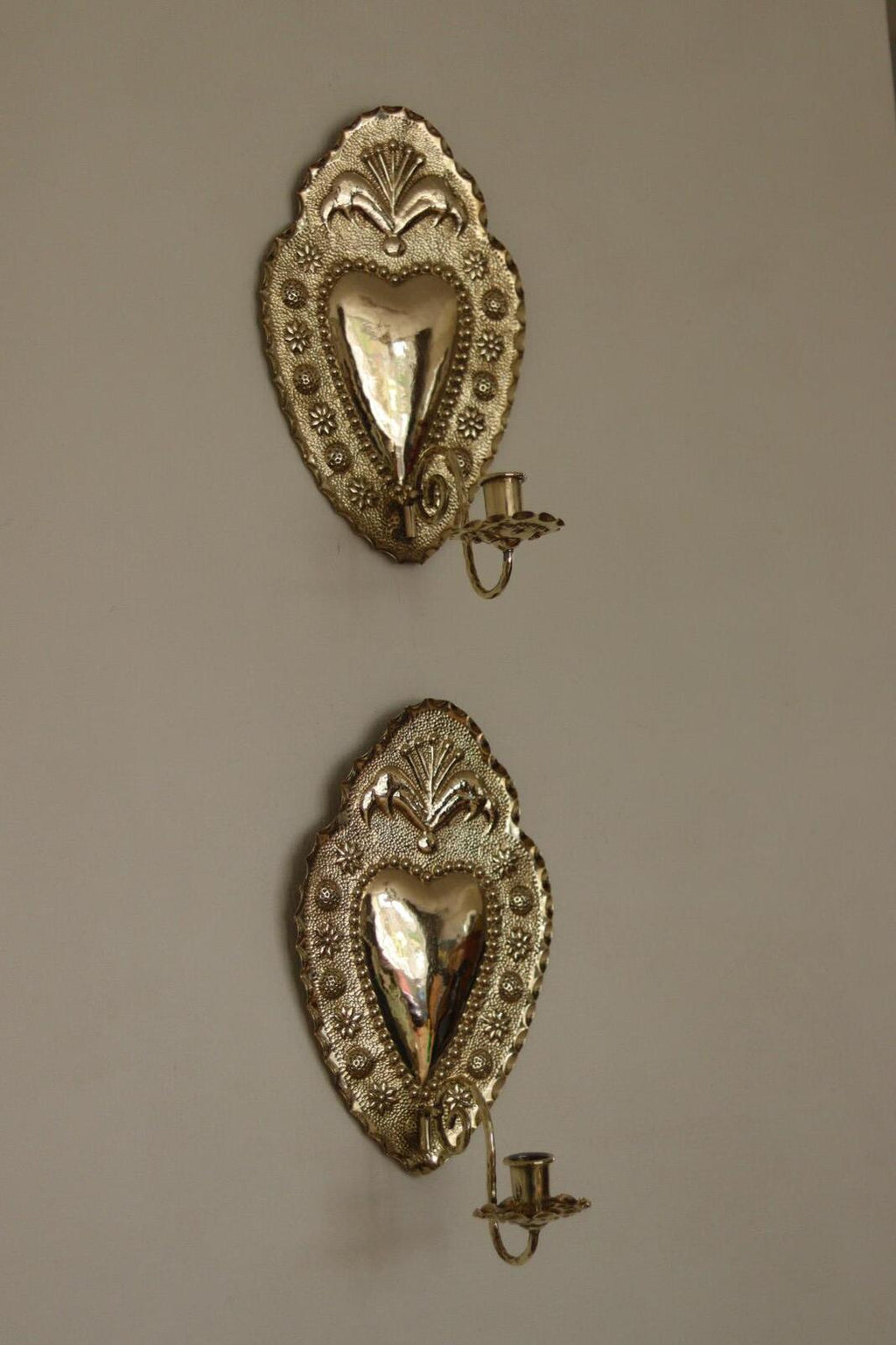 Pair Of Mid Century Swedish Brass Sconces