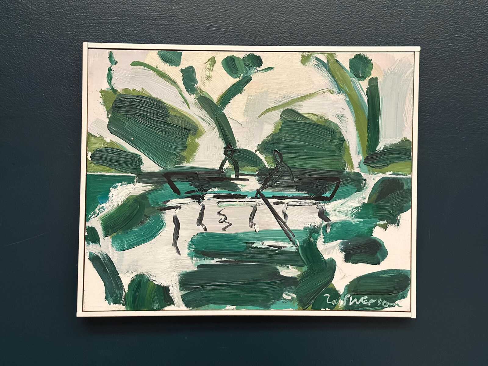 “Rowboats in a Green Landscape” by Bo Swenson