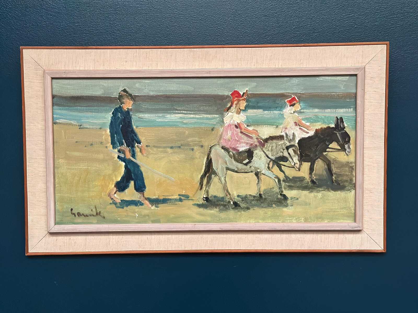 “Children on Donkeys at the Beach” by Tage Gavik