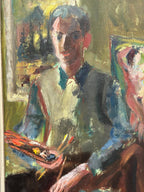“Artist in His Studio” by Einar Lindberg (1916–1993)