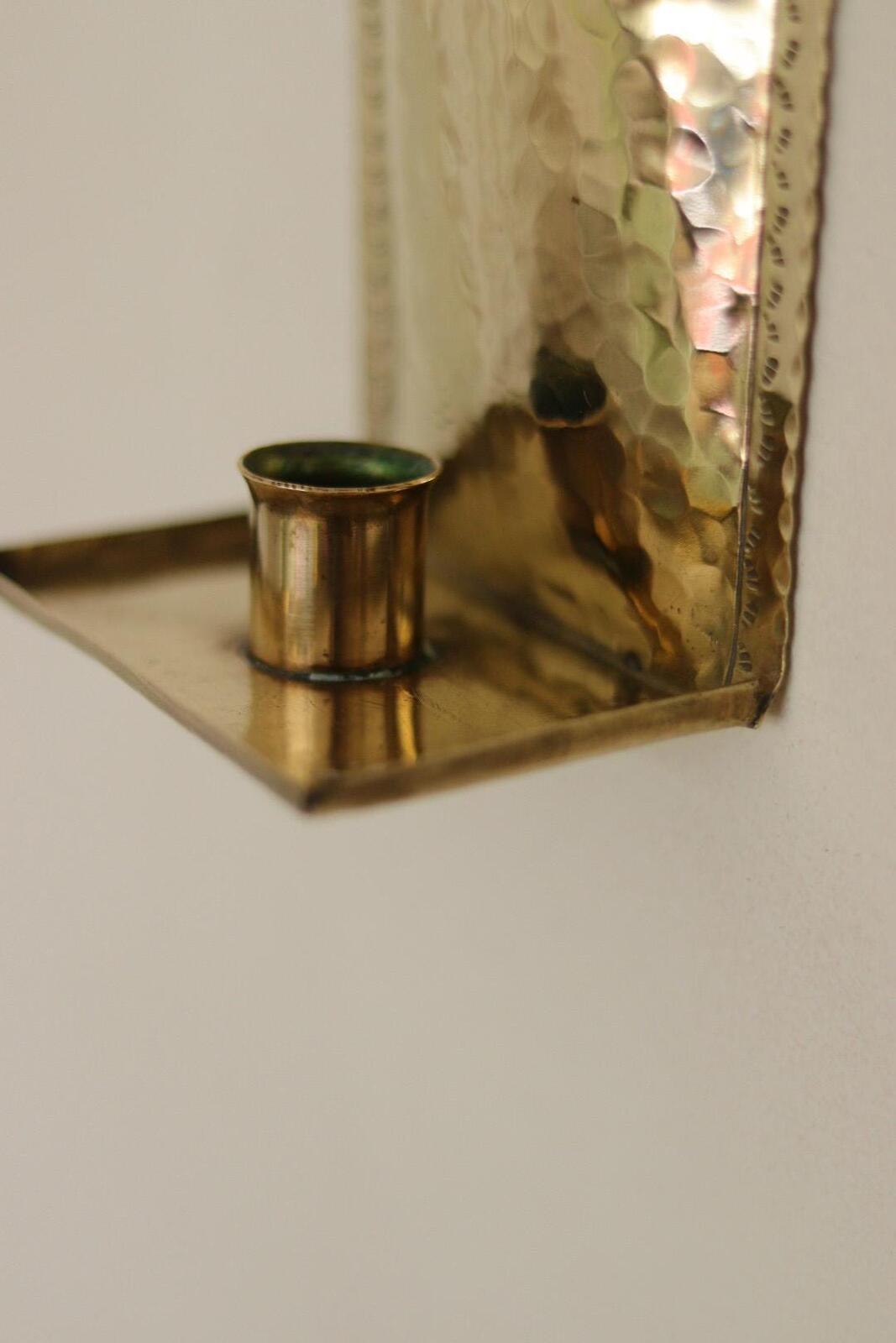 Pair Of Mid Century Swedish Brass Sconces
