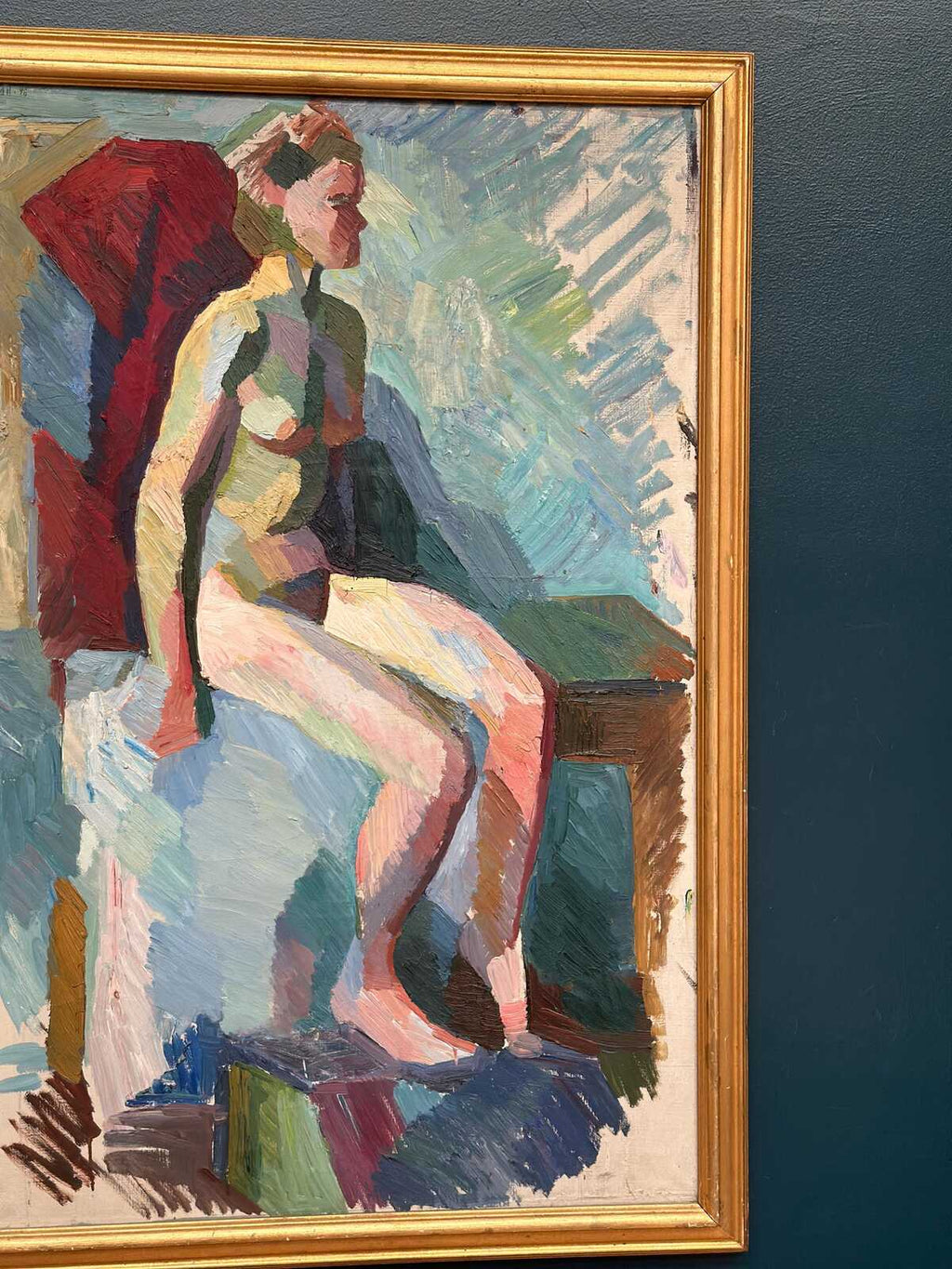 “Seated Woman” by Stig August Waldemar Åkervall (1919–1992)