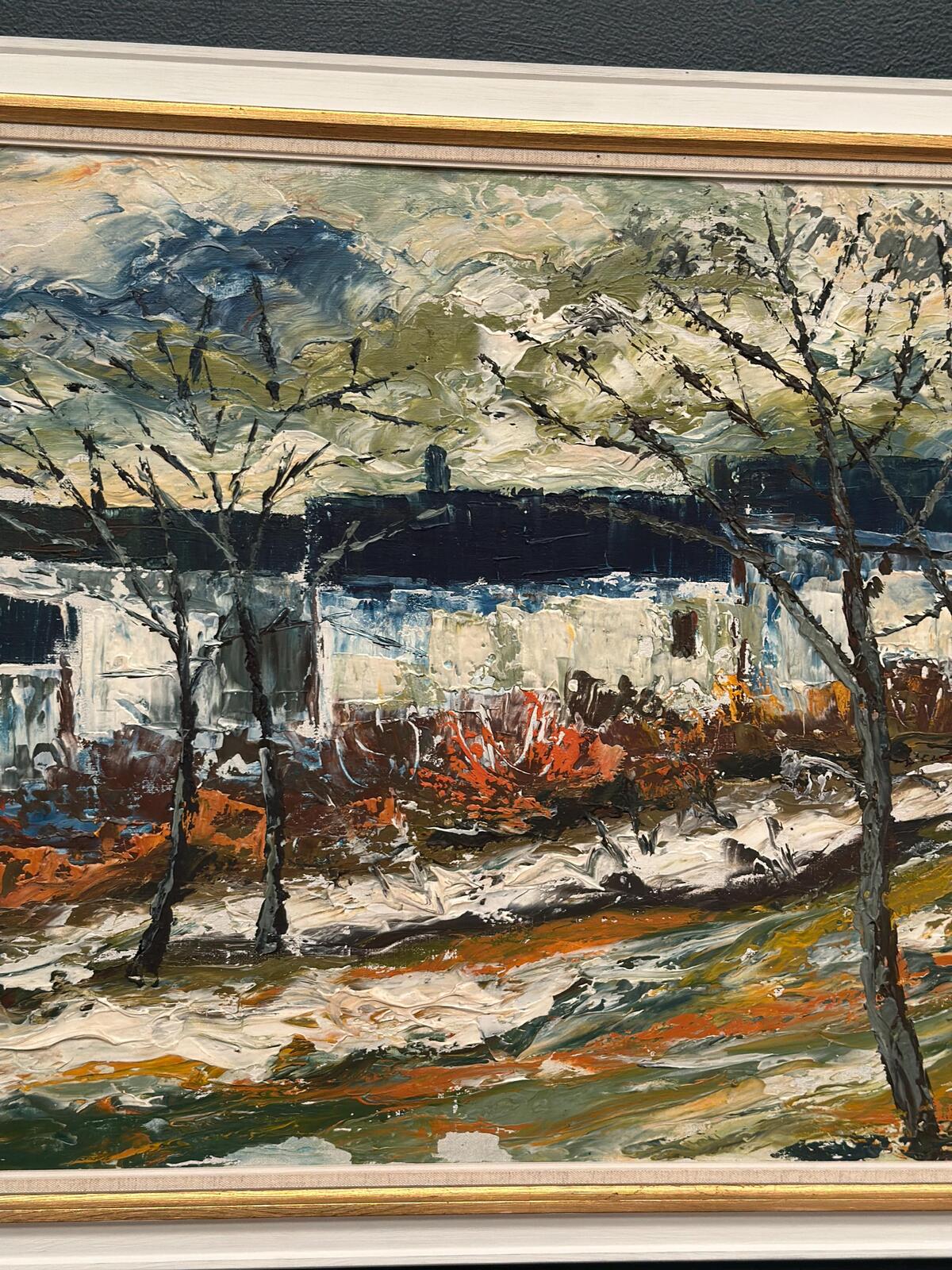 “Landscape with Houses and Trees” by Stig Hallblom