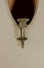 Pair of Mid Century Swedish Pewter Sconces with Mirror by Svenskt - Tenn