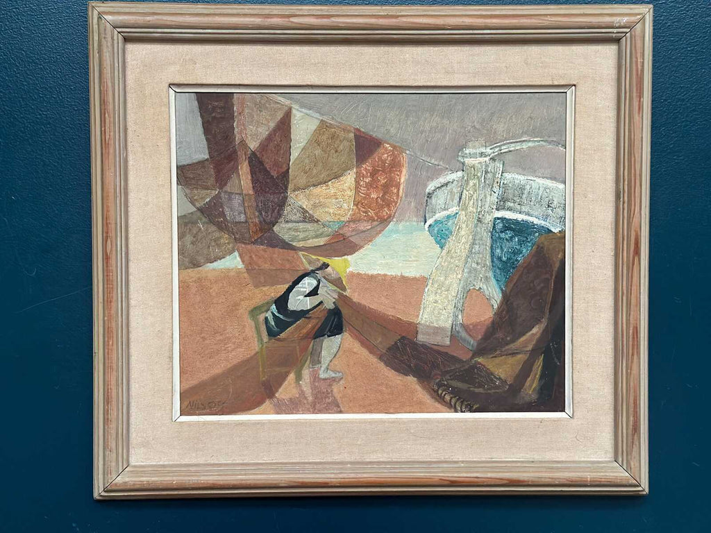 “Figure with Boats” by Nils Öst (1908–1982)