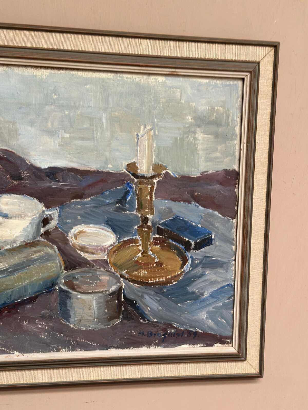 “Still Life with Candlestick” by M. Broquist