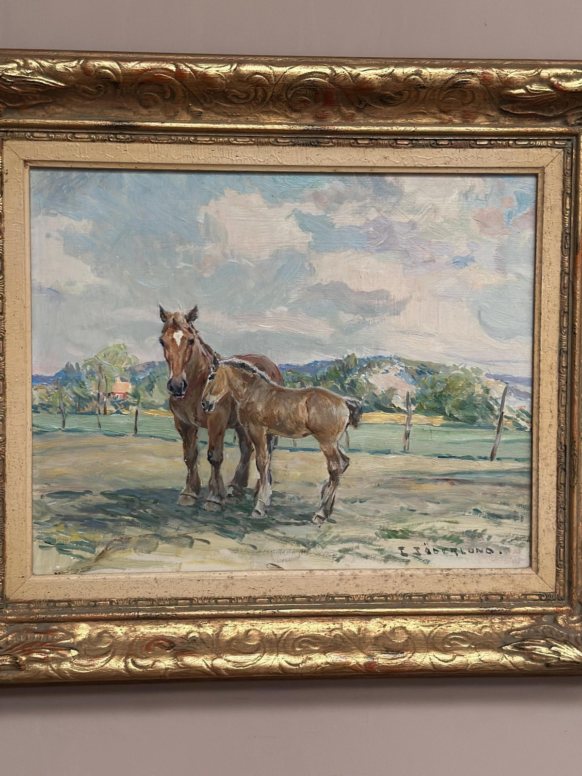 “Horses in a Pasture” by Einar Söderlund