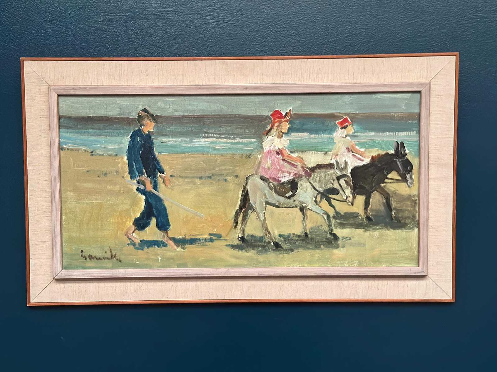 “Children on Donkeys at the Beach” by Tage Gavik