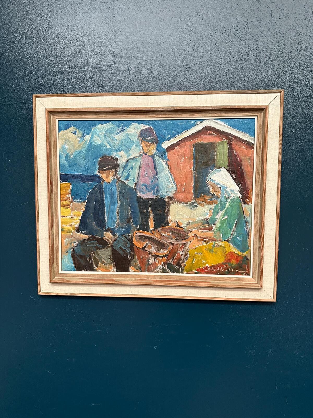 “Figures at the Fish Shed” by Svend Nielsen