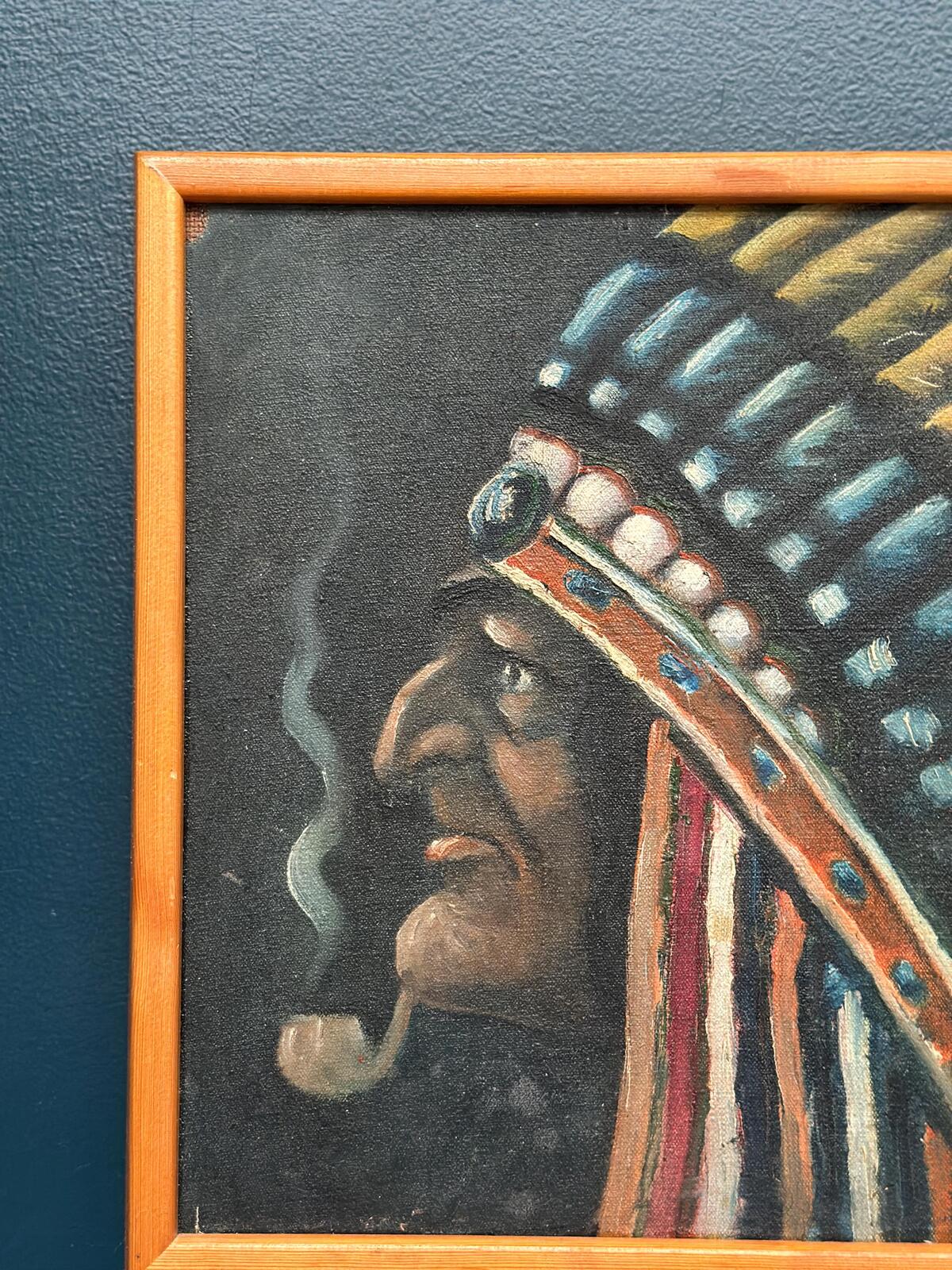 Native American with Pipe