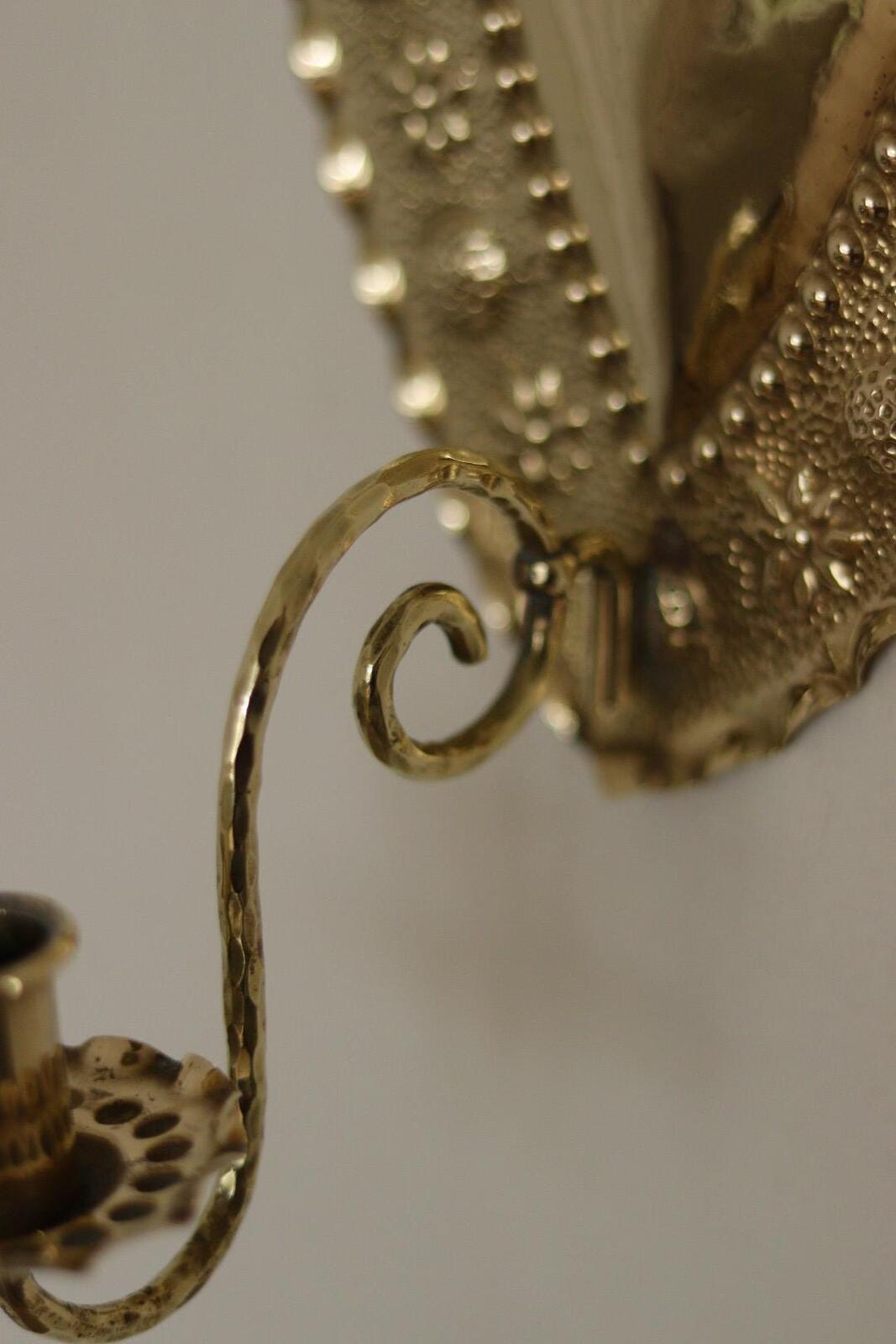 Pair Of Mid Century Swedish Brass Sconces