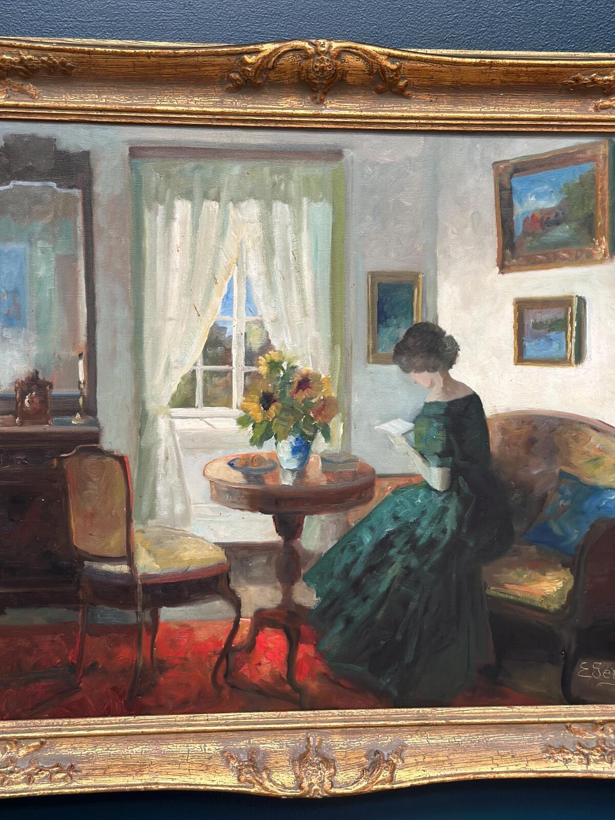“Woman Reading” by Edith Gert
