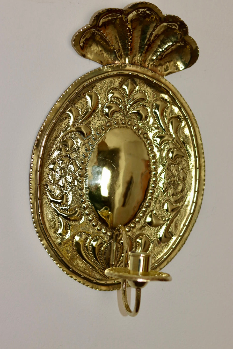 A Pair of baroque Swedish Brass Sconces Noah Ancienne