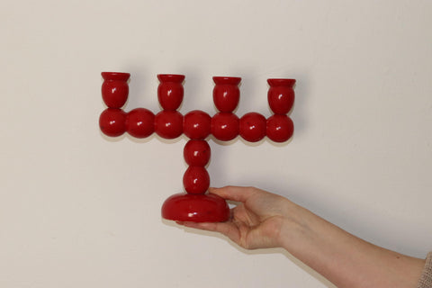 Four-Arm Swedish Bobbin Candelabra Noah Ancienne
