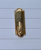 Single Mid Century Style 24K Swedish Brass Sconce by Scandia