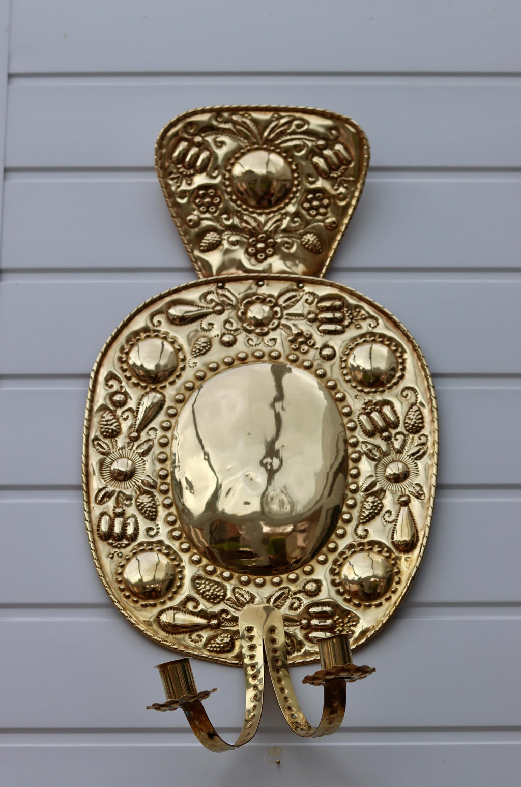 Large Mid-Century Swedish Brass Sconces Noah Ancienne