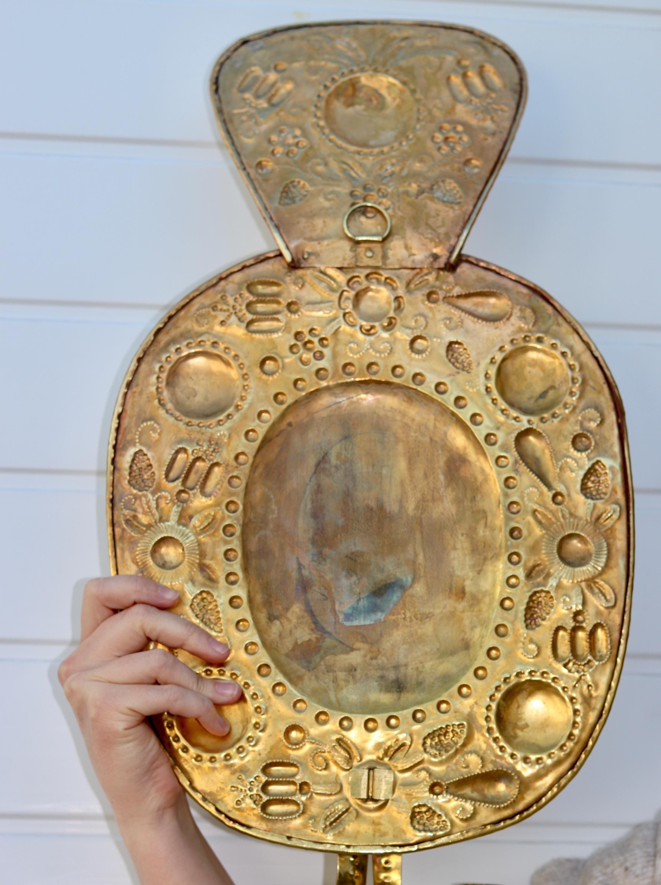 Large Mid-Century Swedish Brass Sconces Noah Ancienne