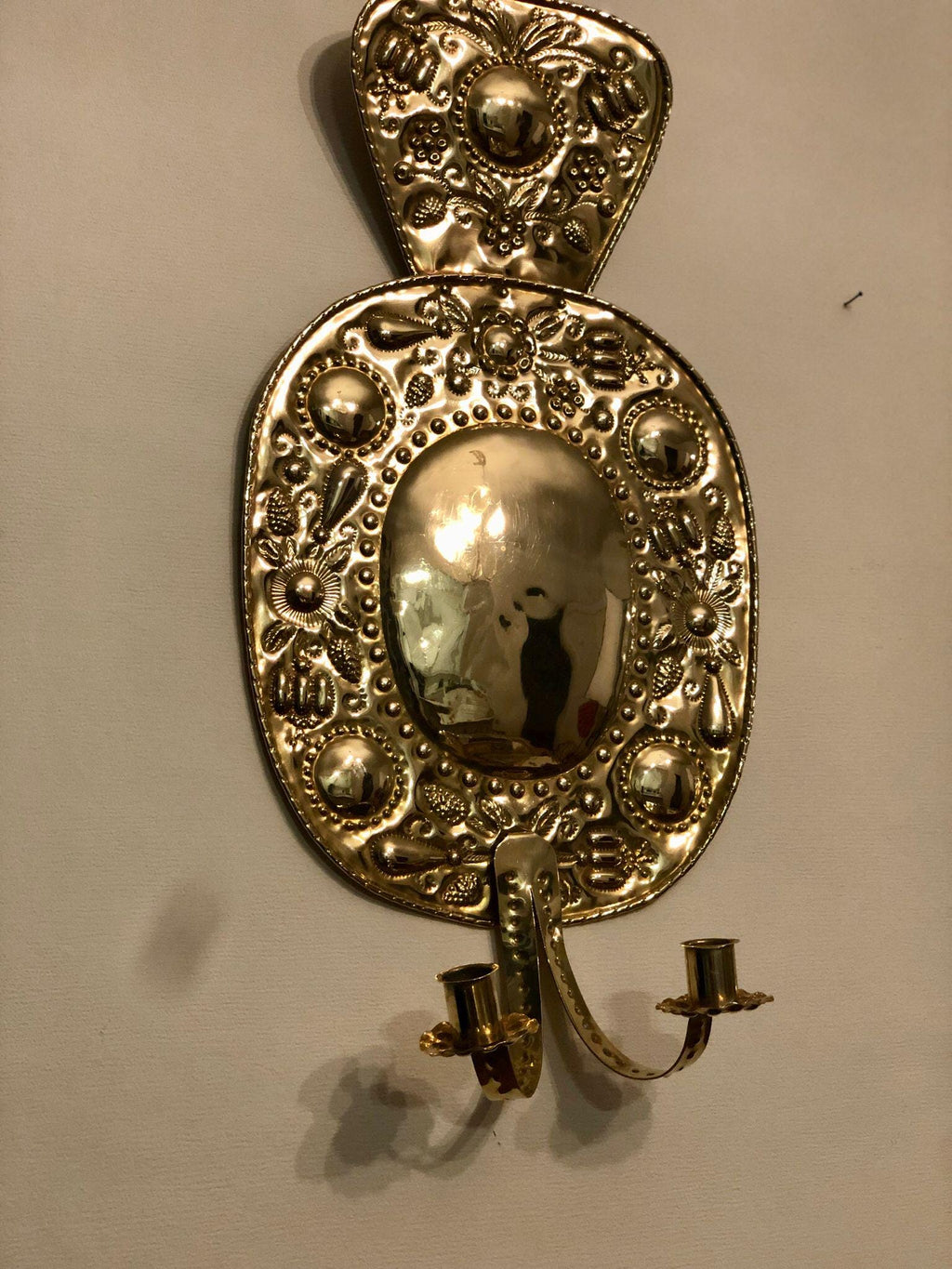 Large Mid-Century Swedish Brass Sconces Noah Ancienne