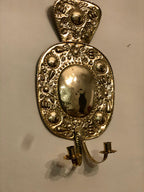 Large Mid-Century Swedish Brass Sconces Noah Ancienne