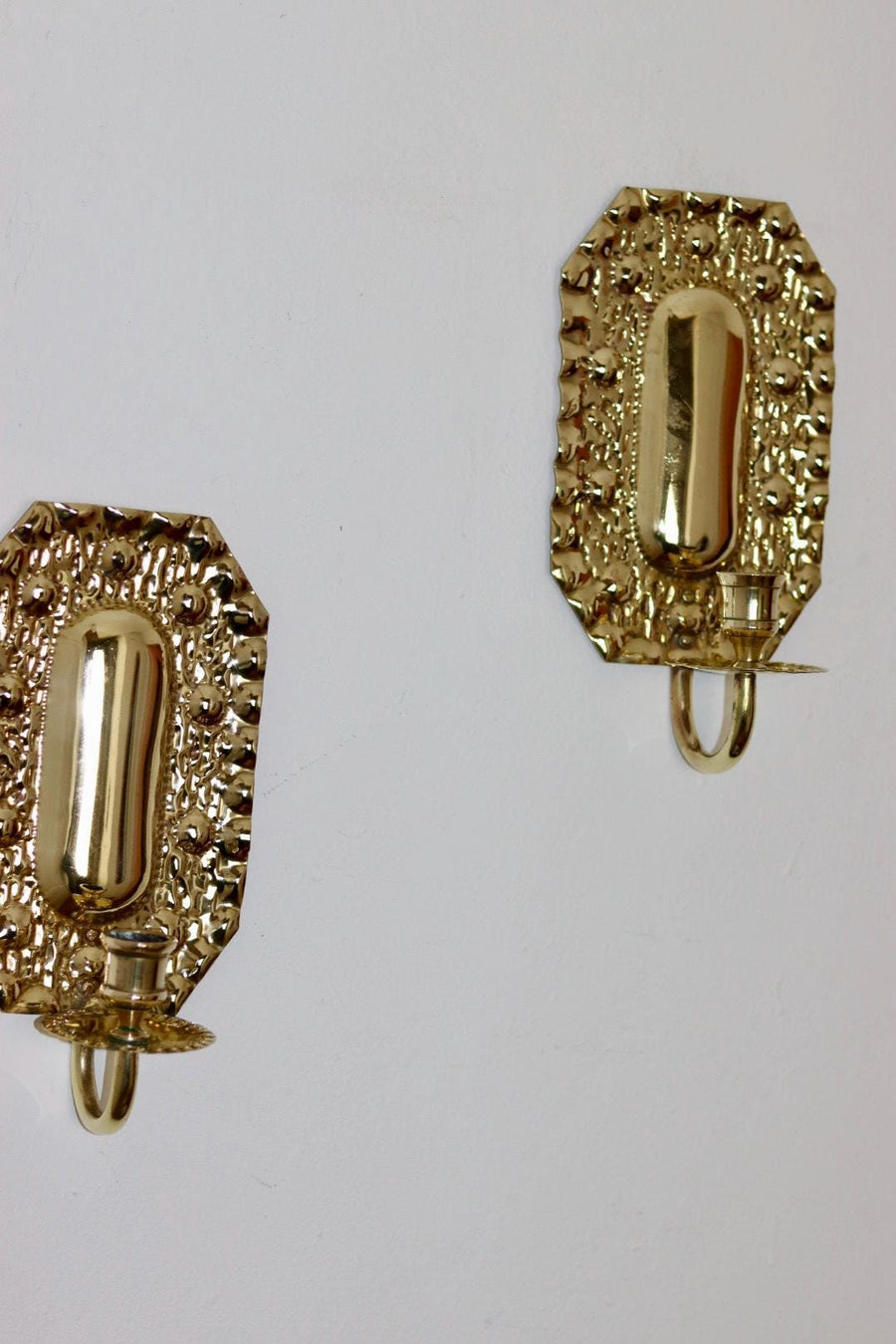 Mid Century Swedish Brass Sconces Noah Ancienne