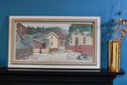 Original Swedish Mid-Century Oil on Canvas "Lilla Gatan Majorna Gothenburg" by Tage Gavik (1914-1981) - Vintage & Framed Noah Ancienne