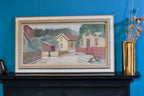 Original Swedish Mid-Century Oil on Canvas "Lilla Gatan Majorna Gothenburg" by Tage Gavik (1914-1981) - Vintage & Framed Noah Ancienne