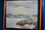 Original Swedish Modernist " Lake " by Gosta Cummings- VIntage and Framed Noah Ancienne