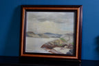 Original Swedish Modernist " Lake " by Gosta Cummings- VIntage and Framed Noah Ancienne